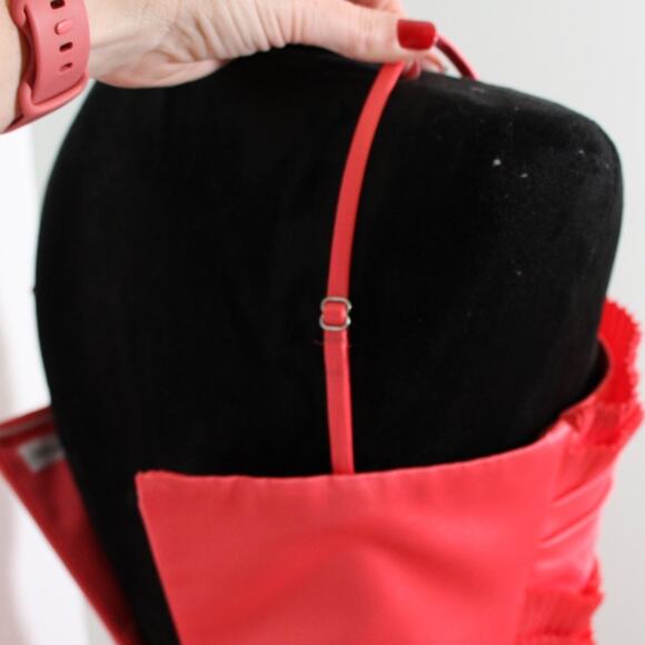 CALVIN KLEIN Coral Ruffle Sheath Dress, Size 2 - Picture 7 of 10